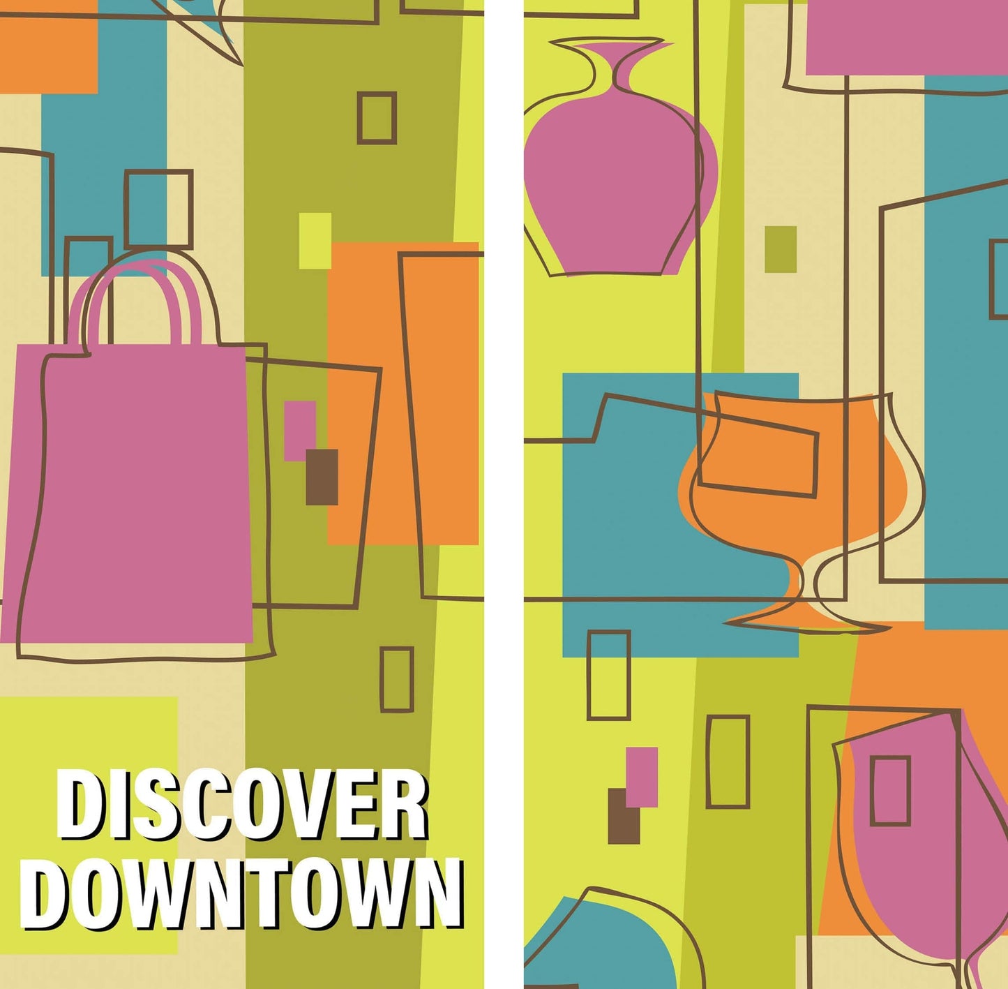 Discover Downtown Double Vinyl Banner Set