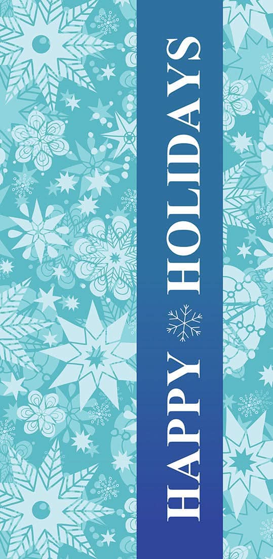 Falling Snowflakes Single Vinyl Banner
