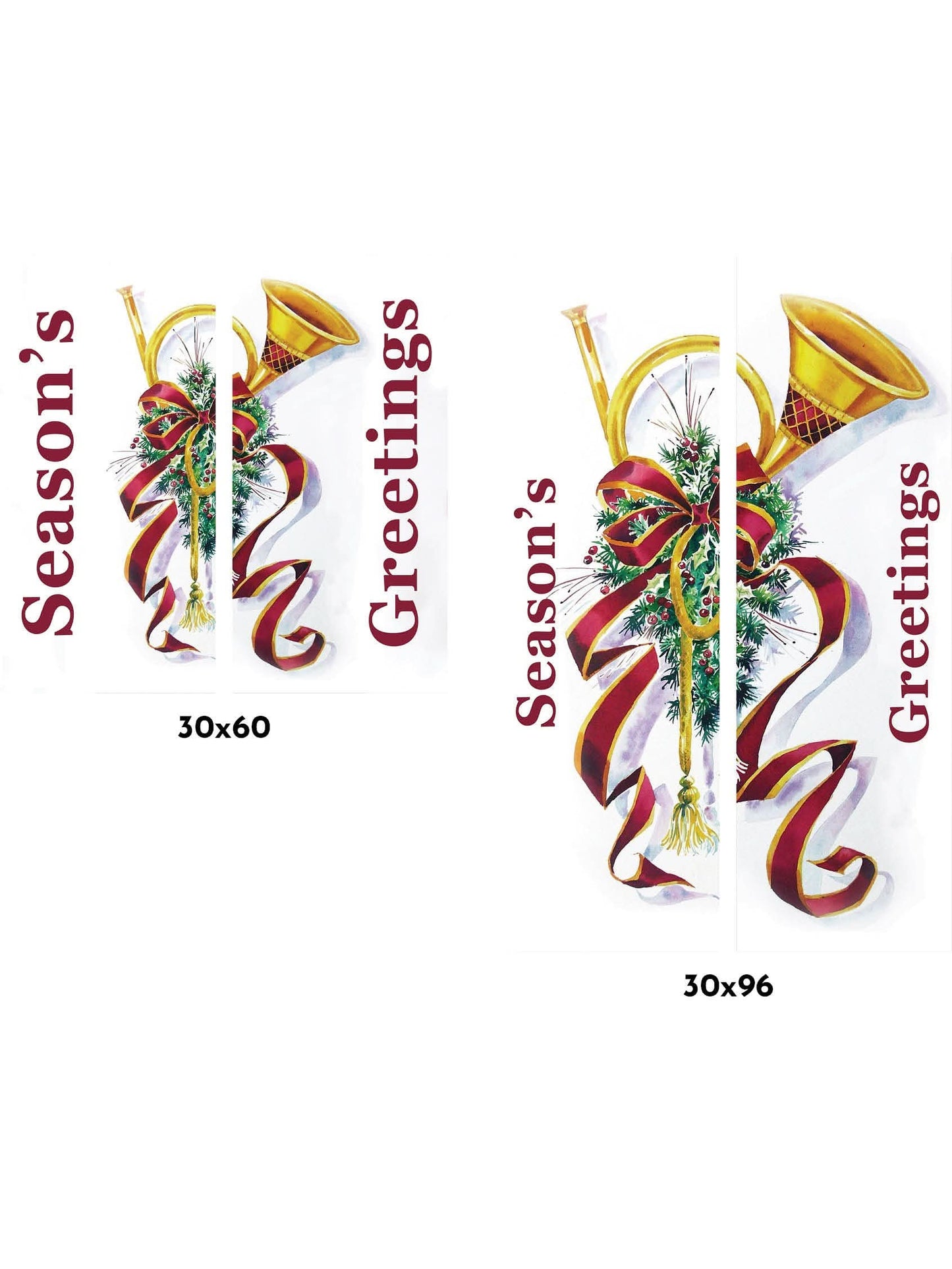 French Horn Bow Double Vinyl Banner Set