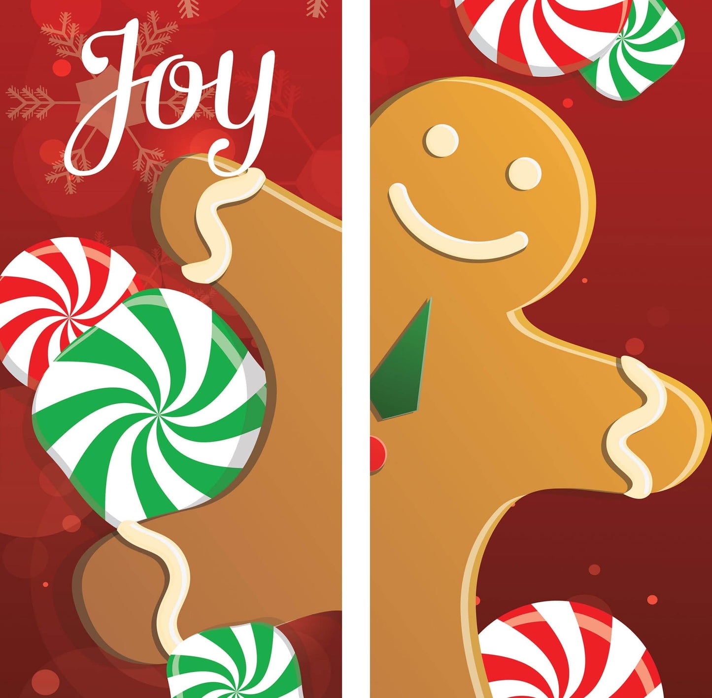 Gingerbread Character Double Vinyl Banner Set