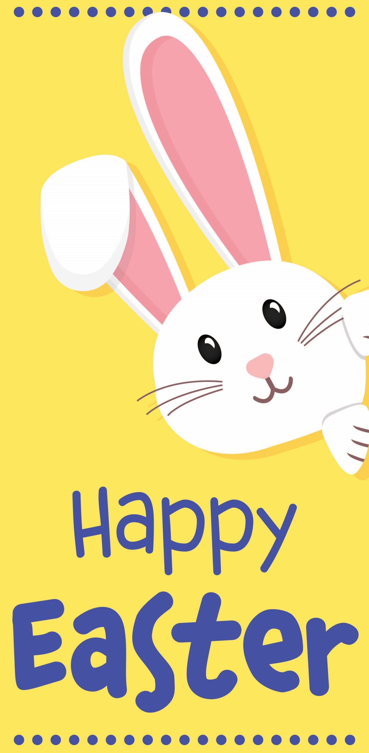 Happy Easter Bunny Single Vinyl Banner