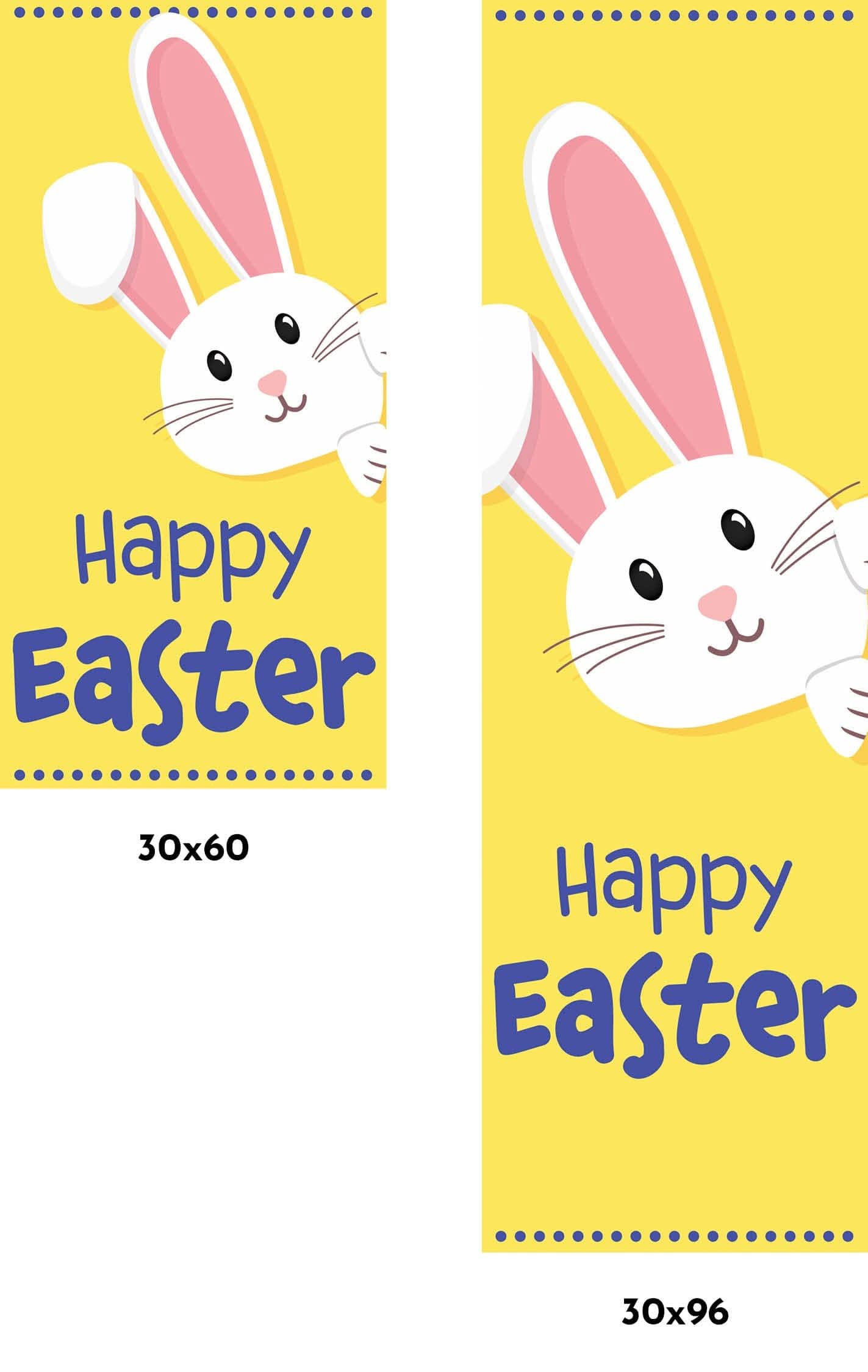 Happy Easter Bunny Single Vinyl Banner