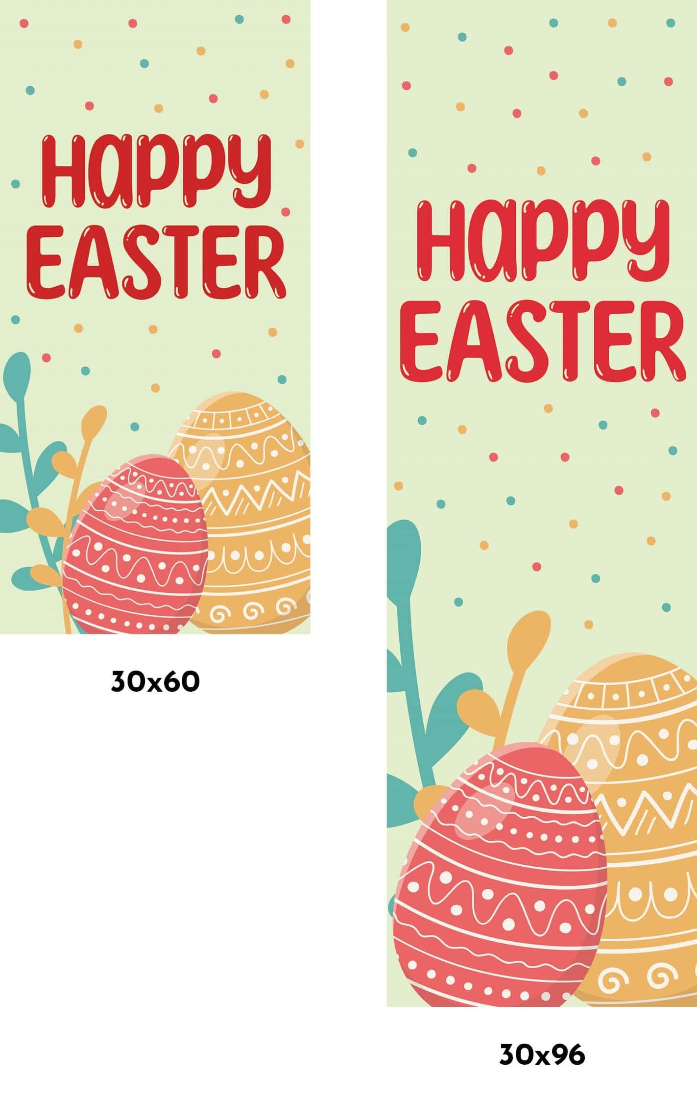 Happy Easter Eggs Single Vinyl Banner