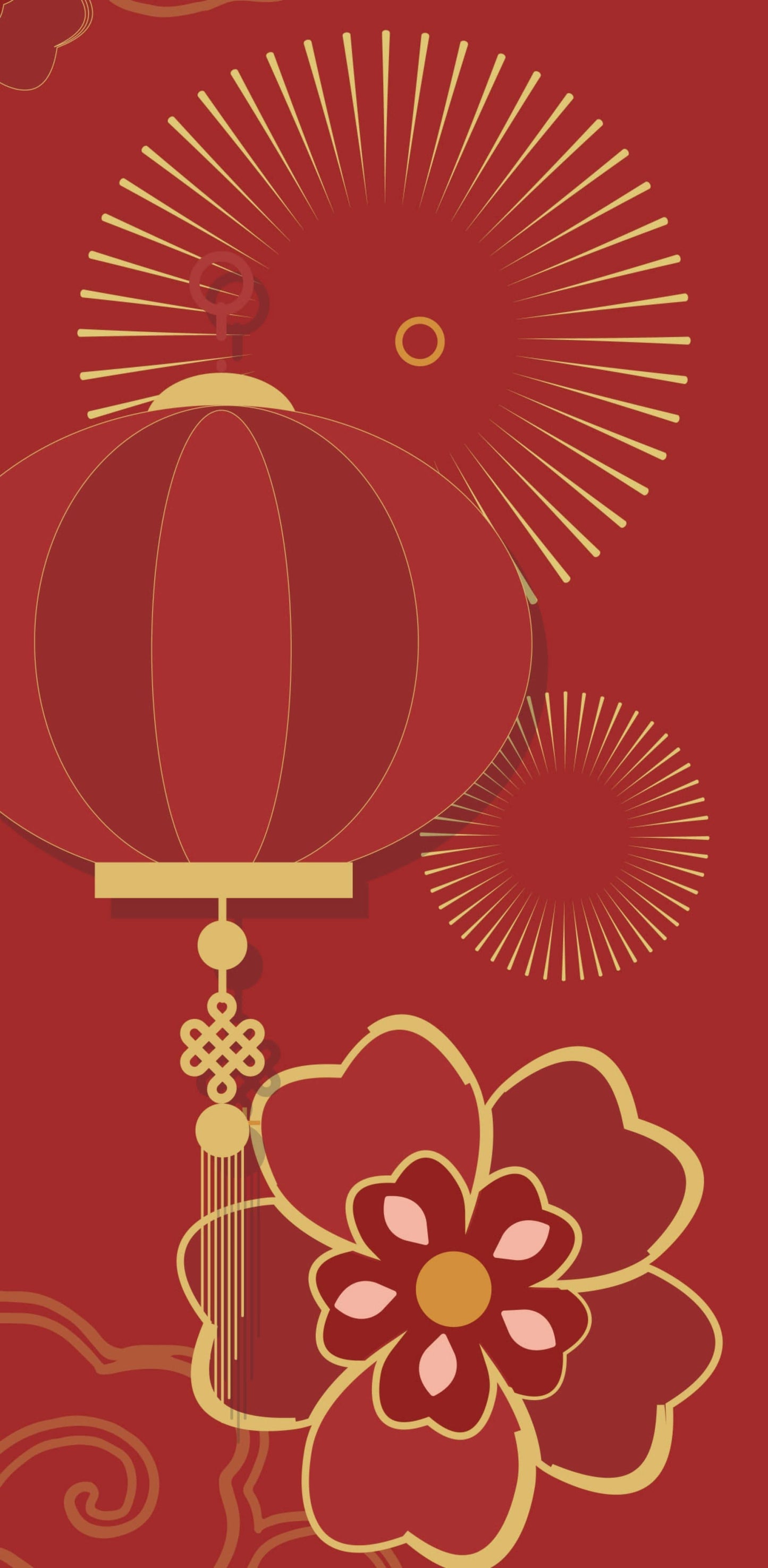 Happy New Year - Lantern Double Vinyl Banner