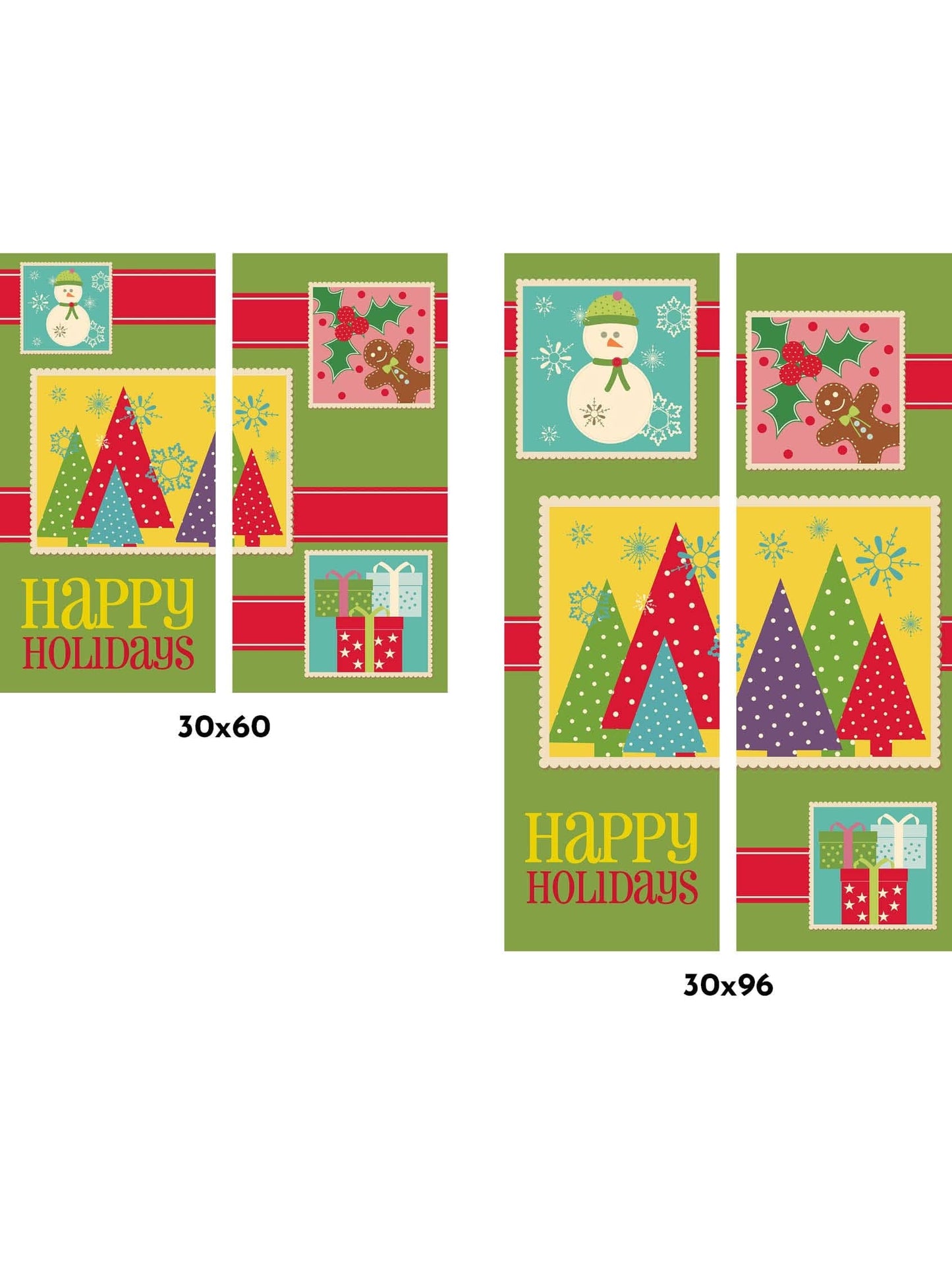 Holiday Stamps Double Vinyl Banner Set