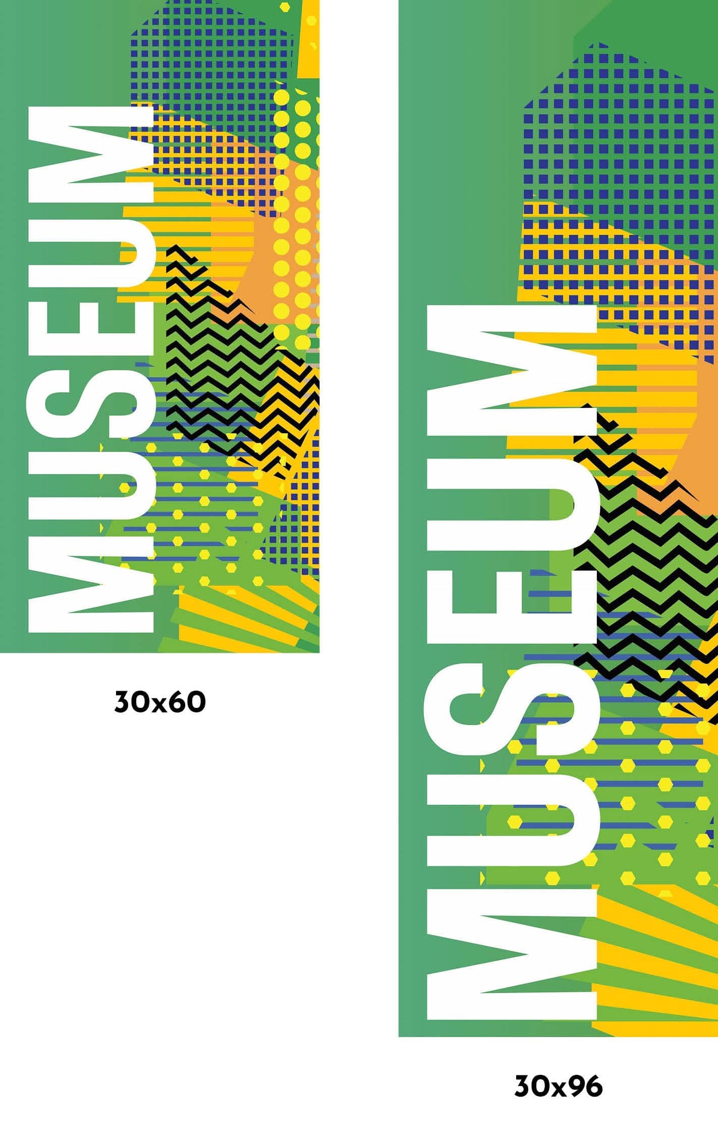 Modern Art Musuem - Green Single Vinyl Banner