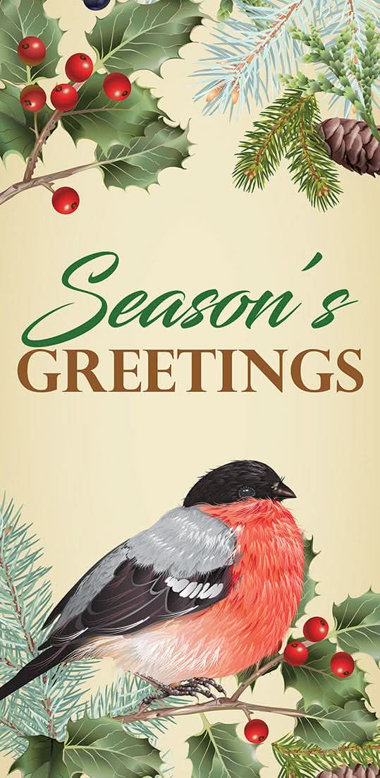 Natural Holiday Single Vinyl Banner