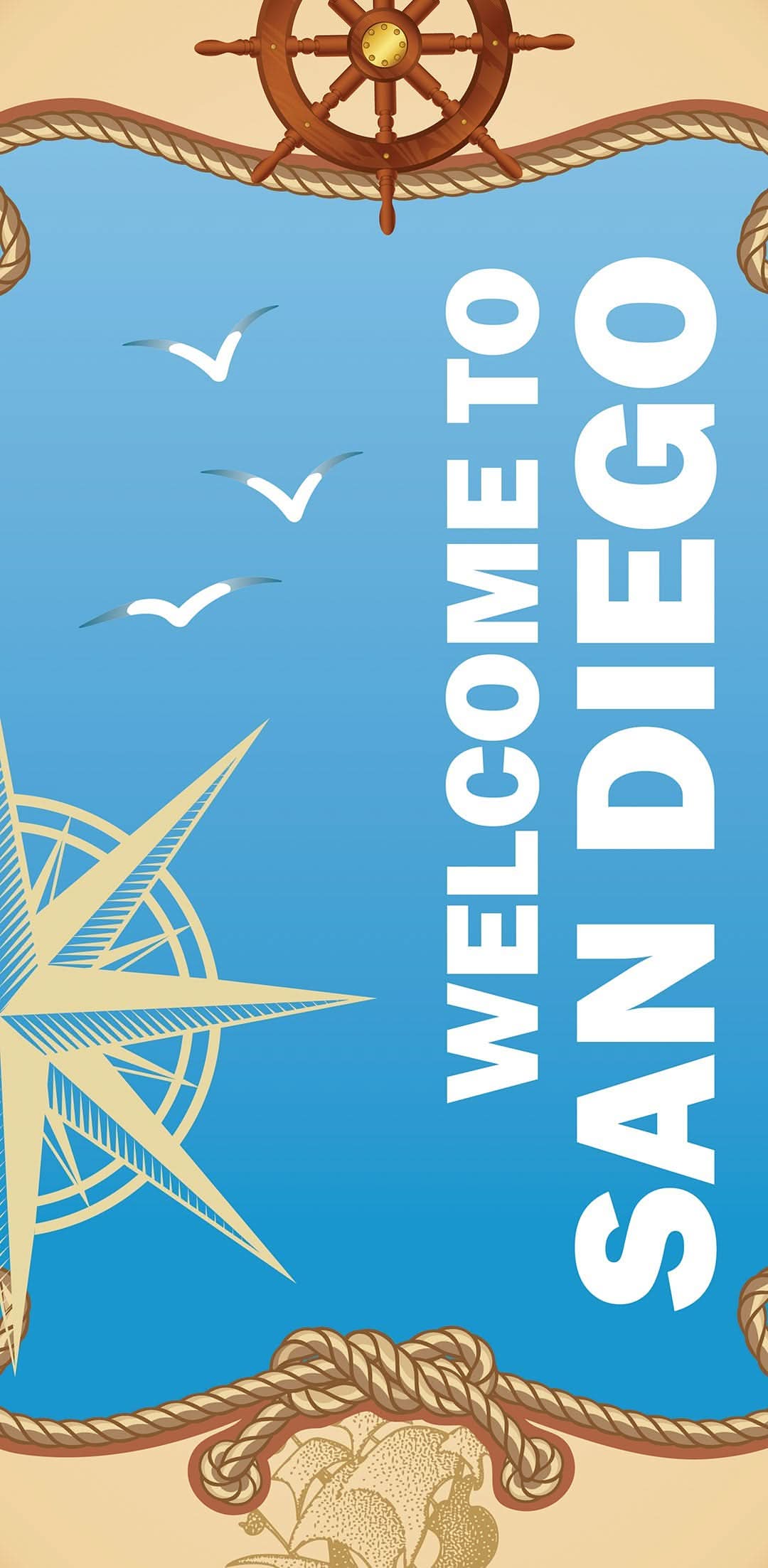 Nautical Single Vinyl Banner