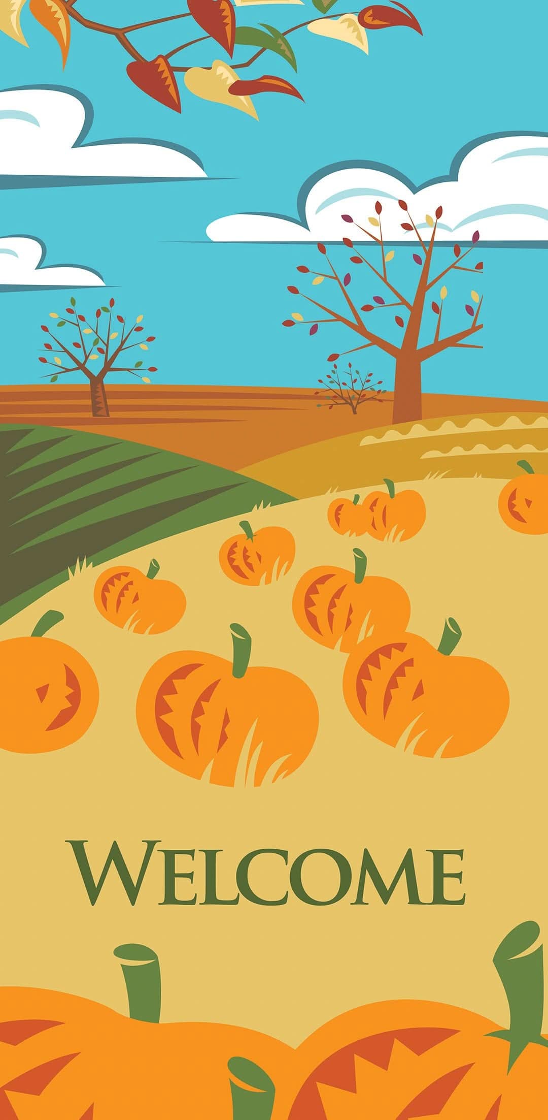 Pumpkin Patch Single Vinyl Banner