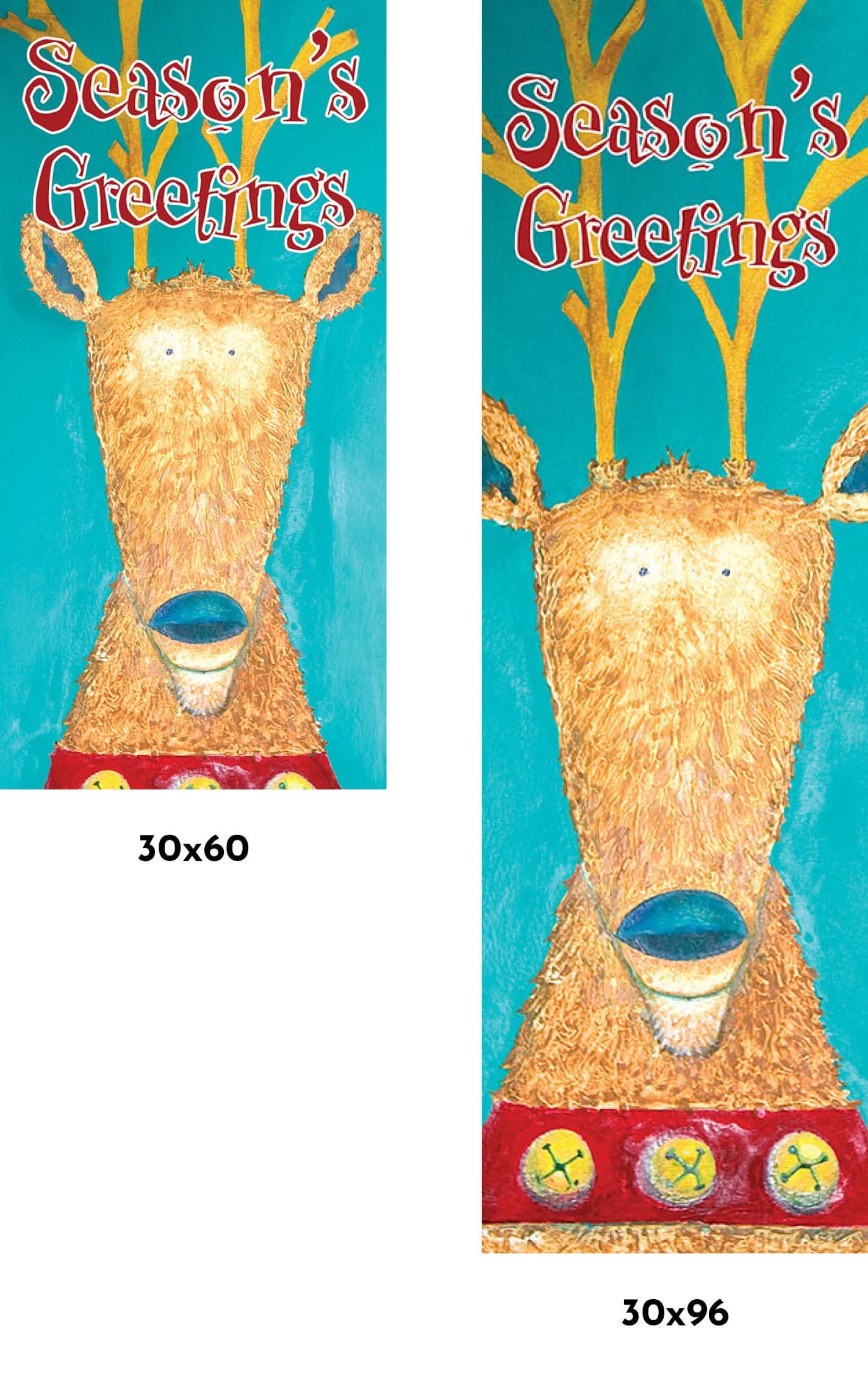 Santa's Friend Single Vinyl Banner