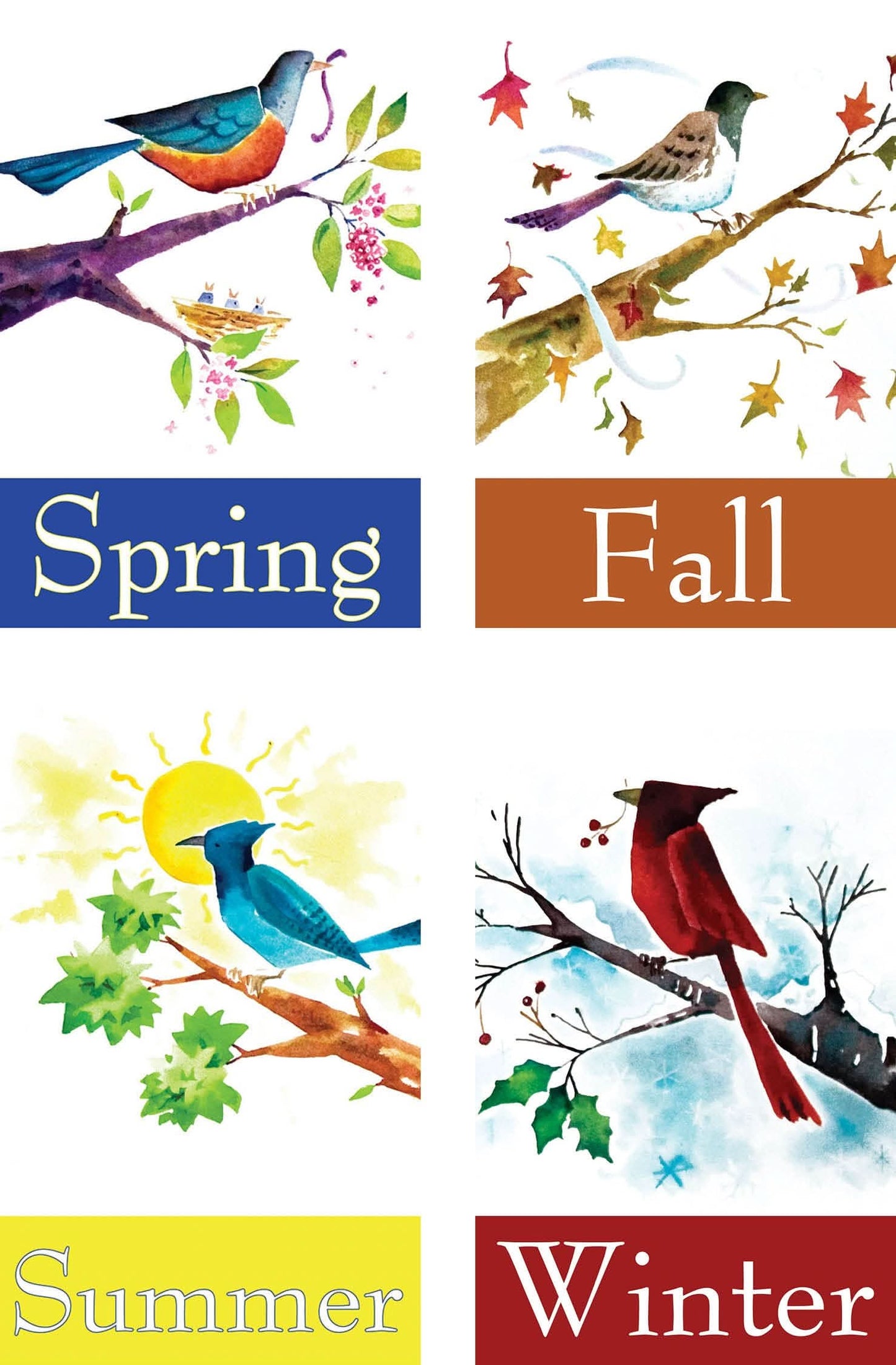 Seasonal Birds Double Vinyl Banner Set