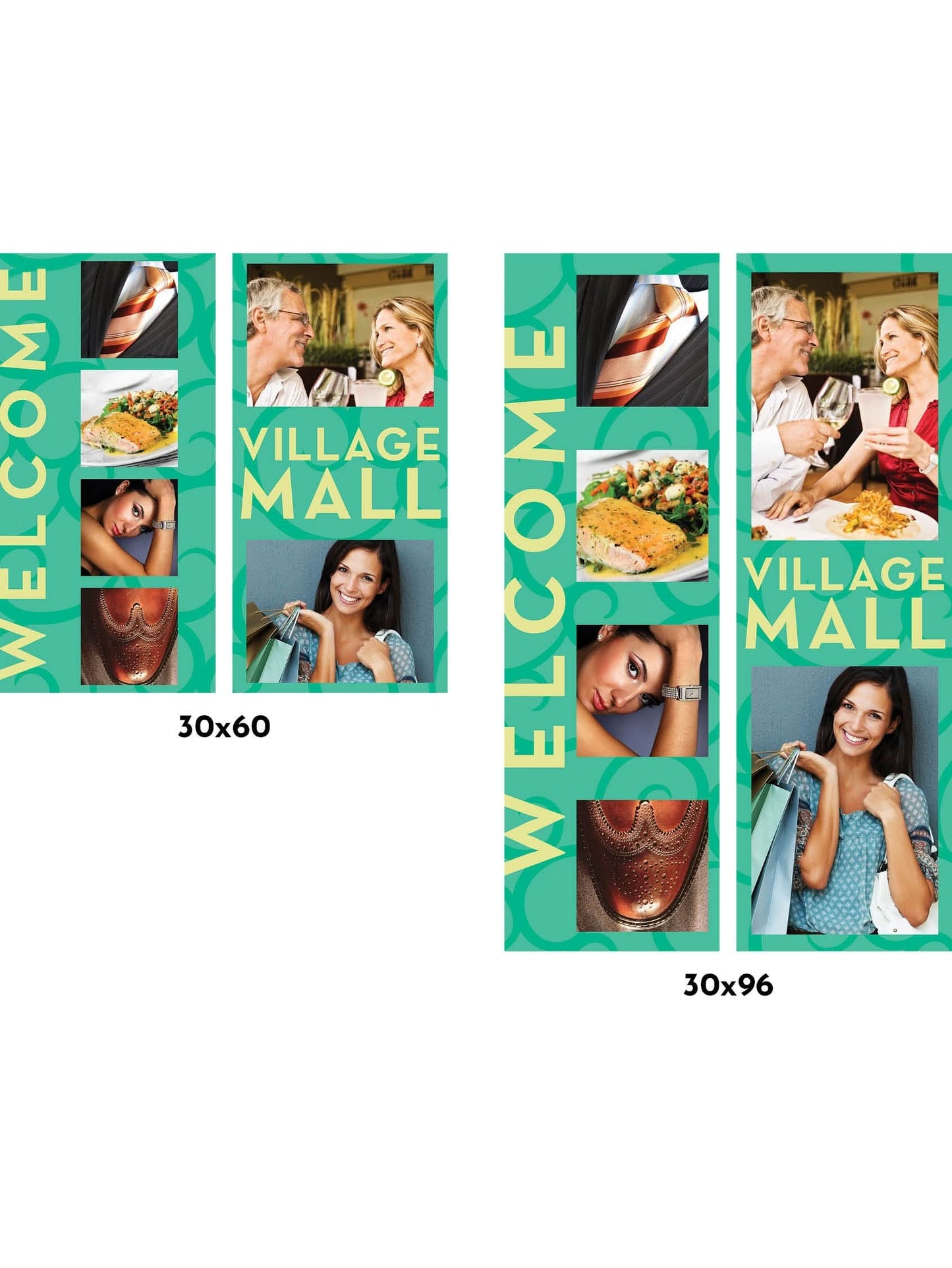 Shopping Mall Double Vinyl Banner Set