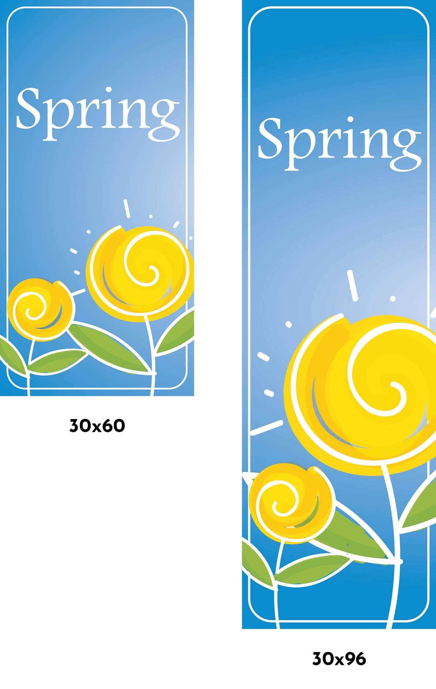 Spring - Yellow Daisies Single Vinyl Banner