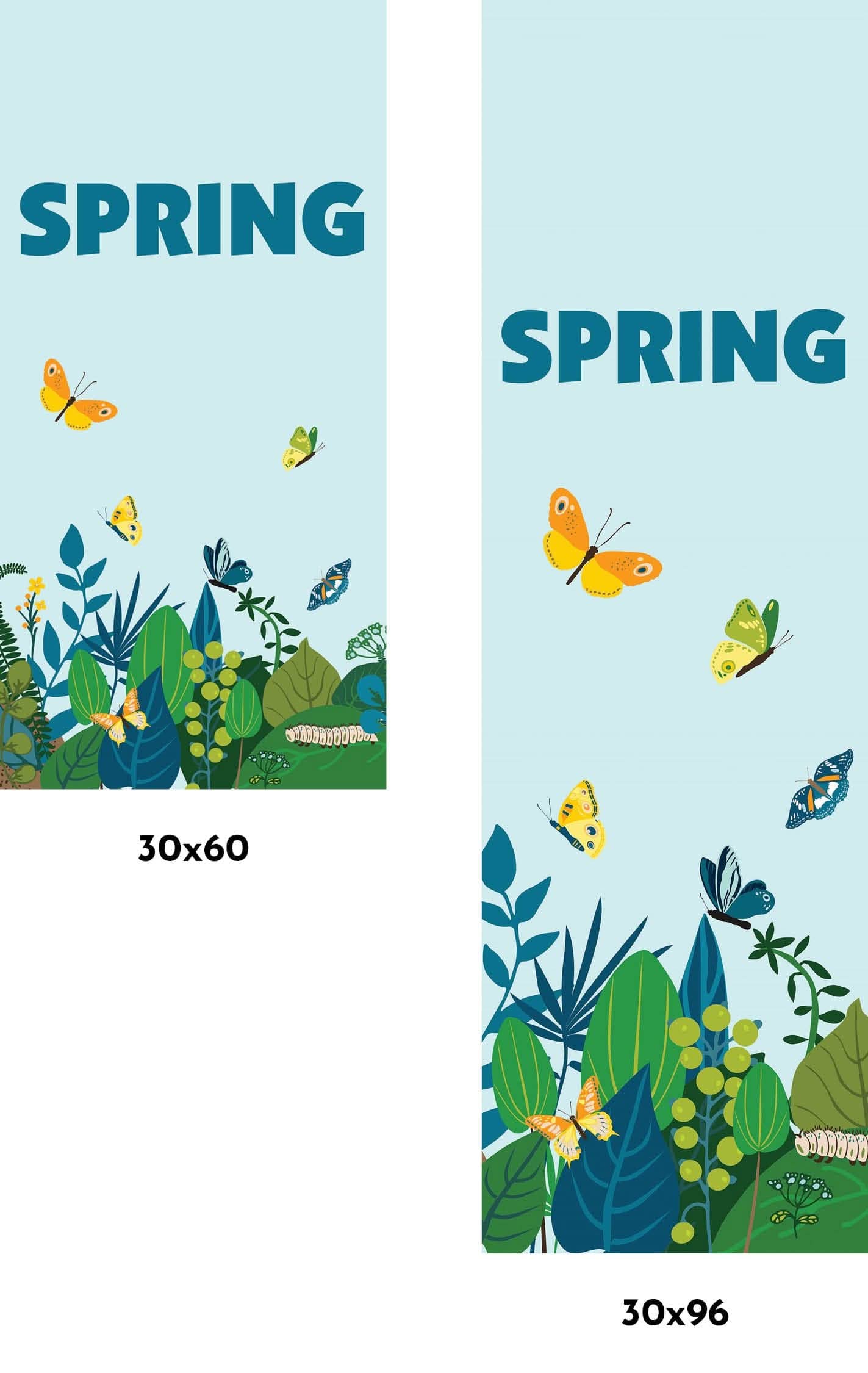 Spring - Butterflies Single Vinyl Banner