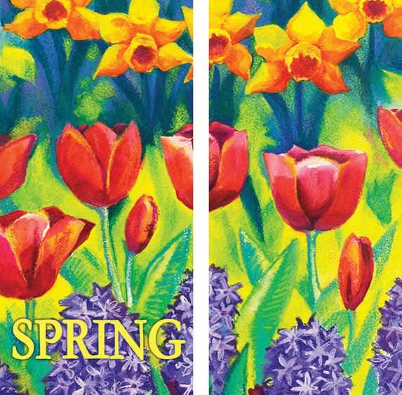 Spring Flowers Double Vinyl Banner Set