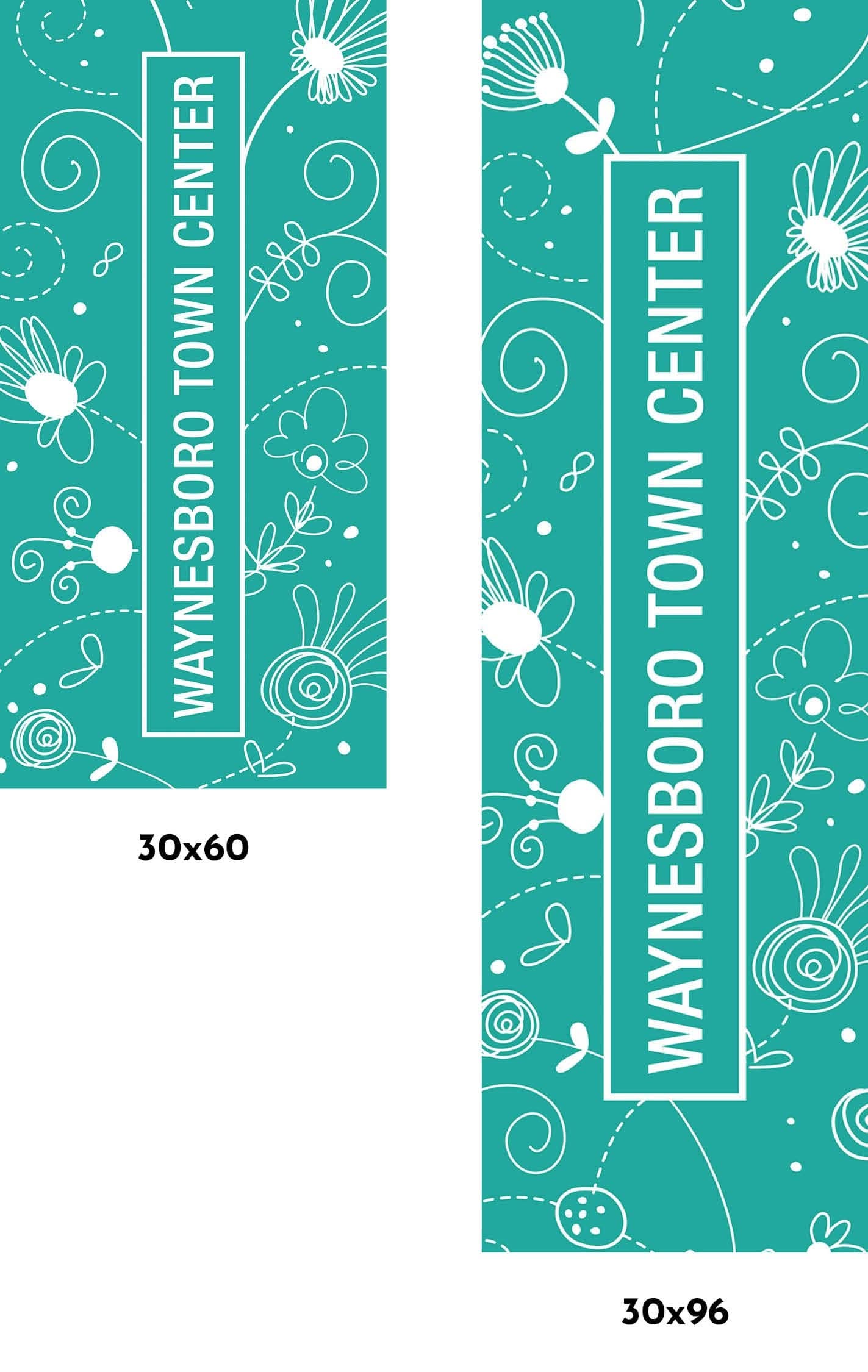 Teal Shopping Single Vinyl Banner