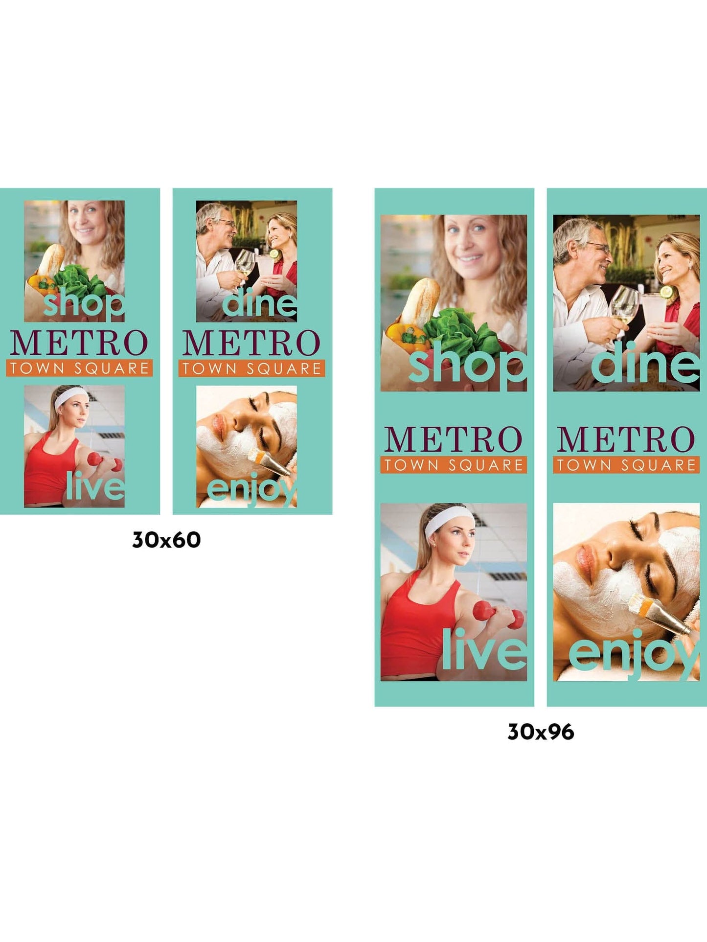 Town Square Double Vinyl Banner Set