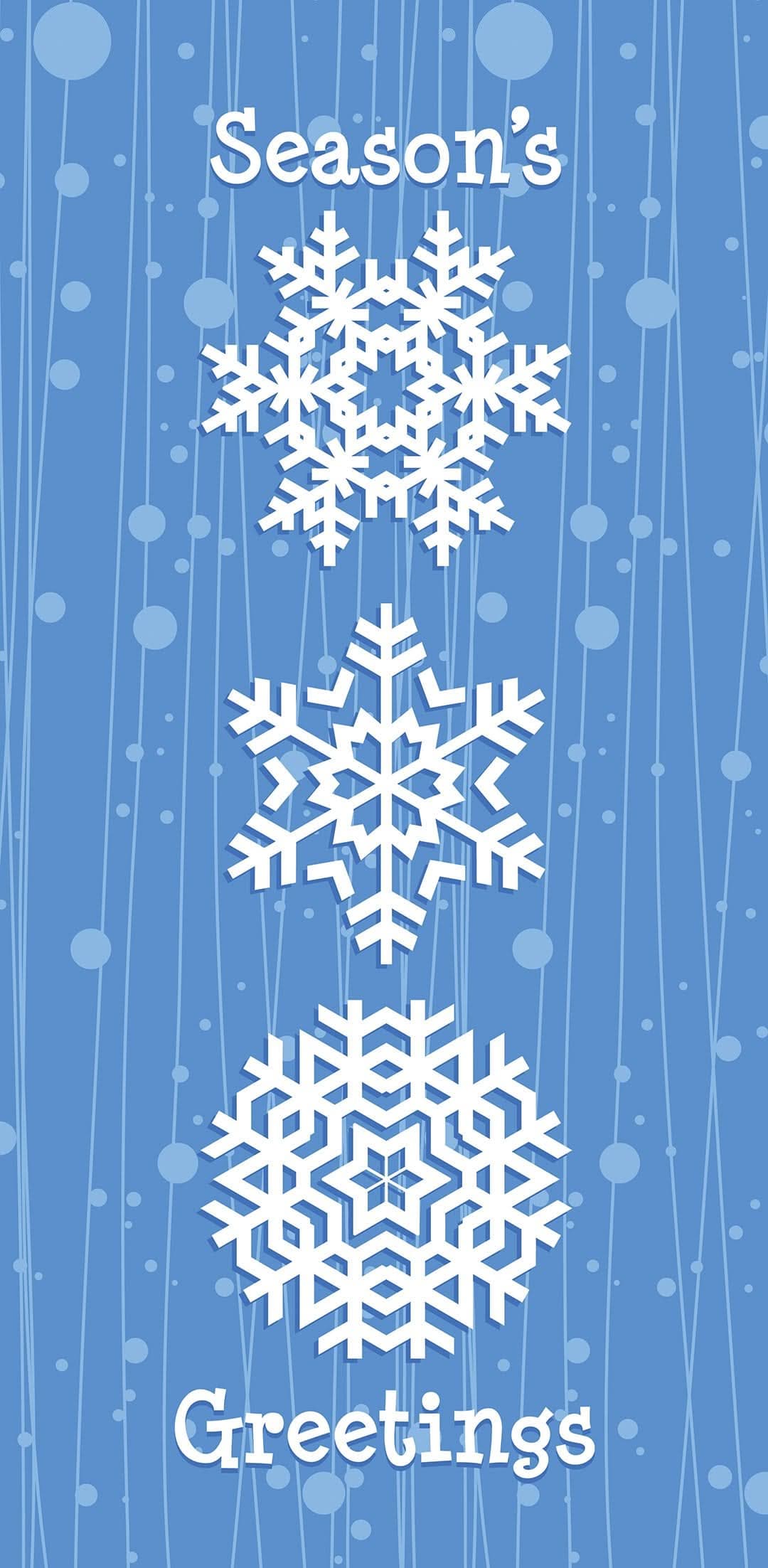 Triple Snowflake Single Vinyl Banner