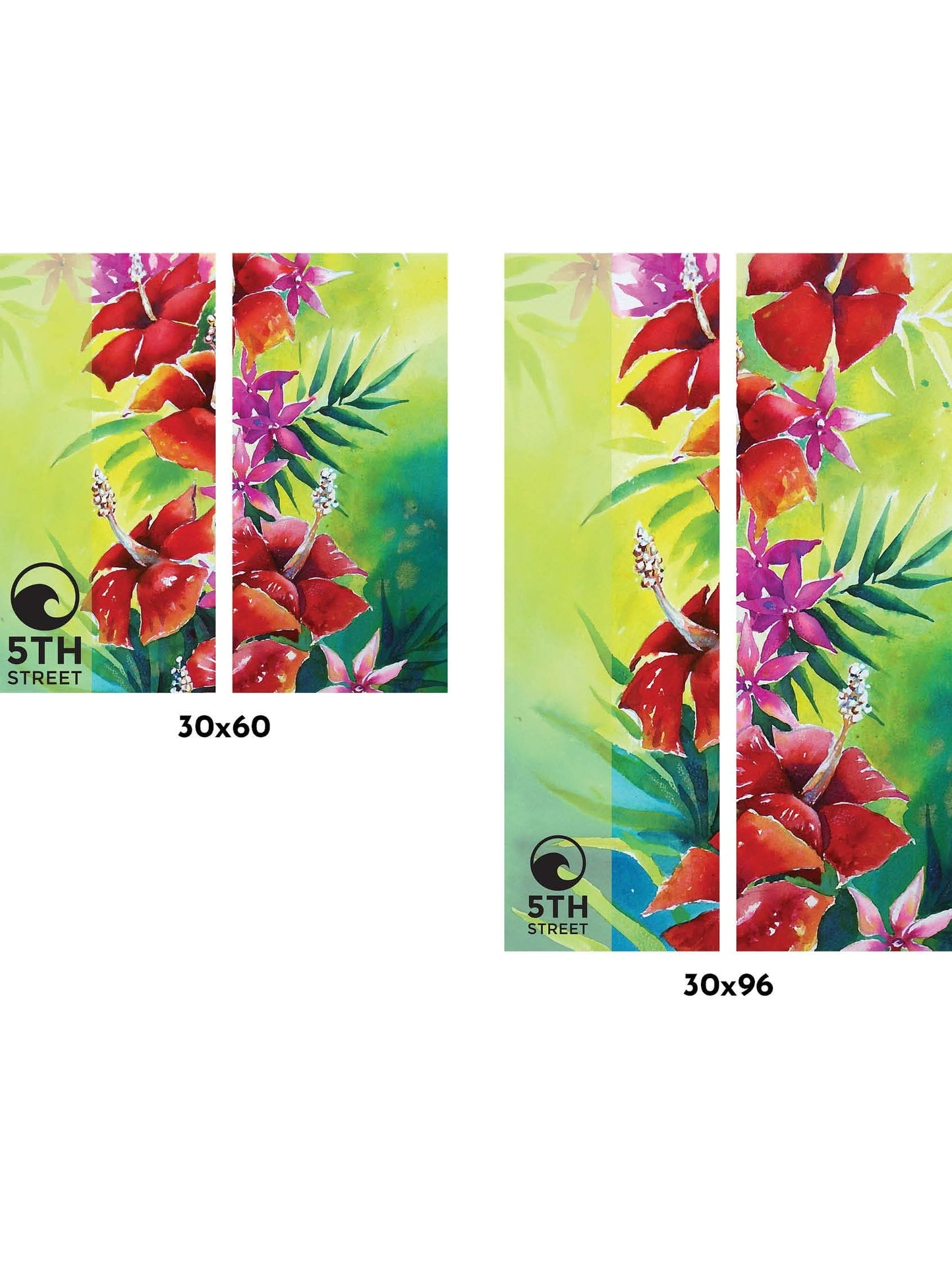 Tropical Flowers Double Vinyl Banner Set