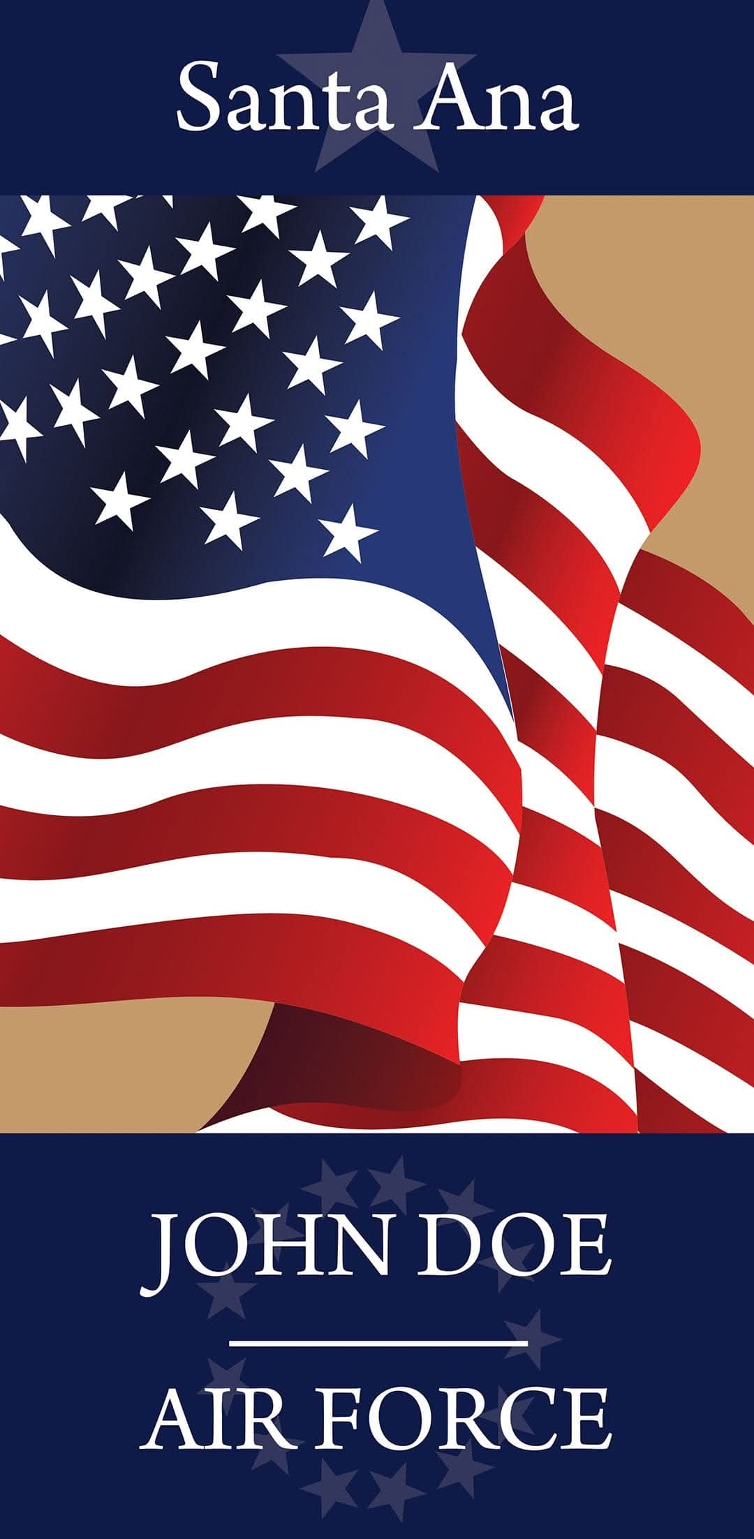 Waving Flag Honors Single Vinyl Banner