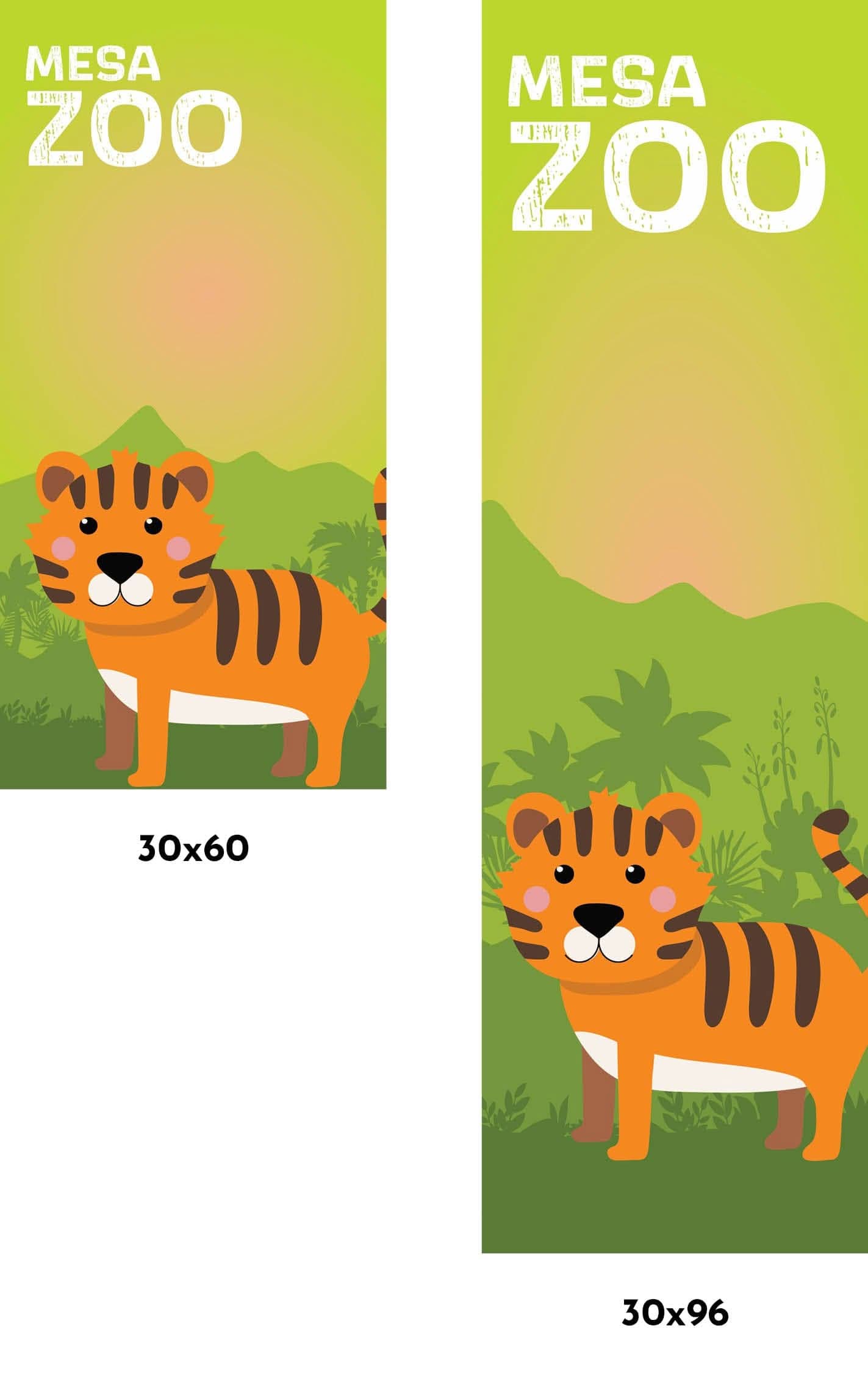 Welcome to the Zoo - Tiger Single Vinyl Banner