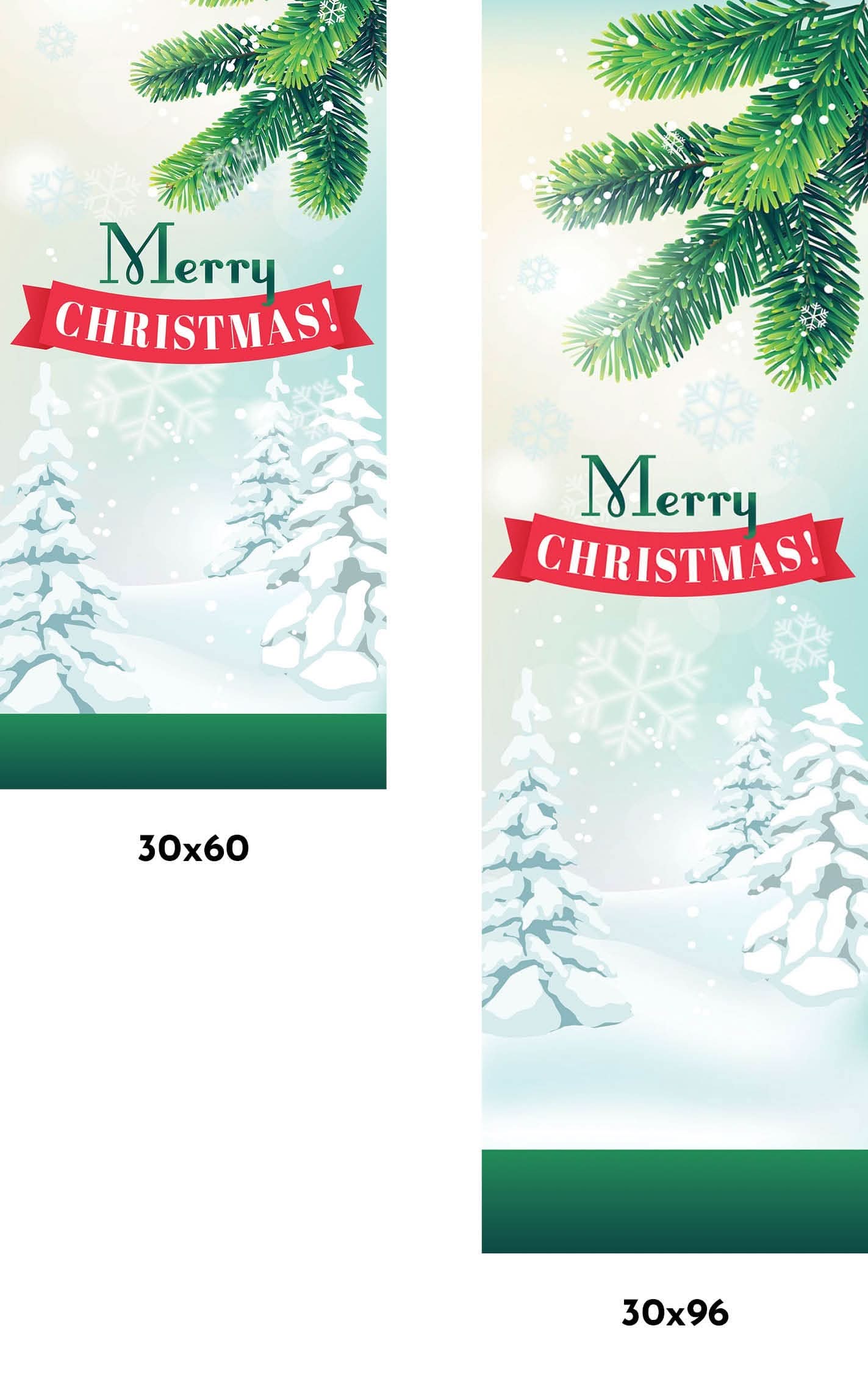 White Christmas Single Vinyl Banner
