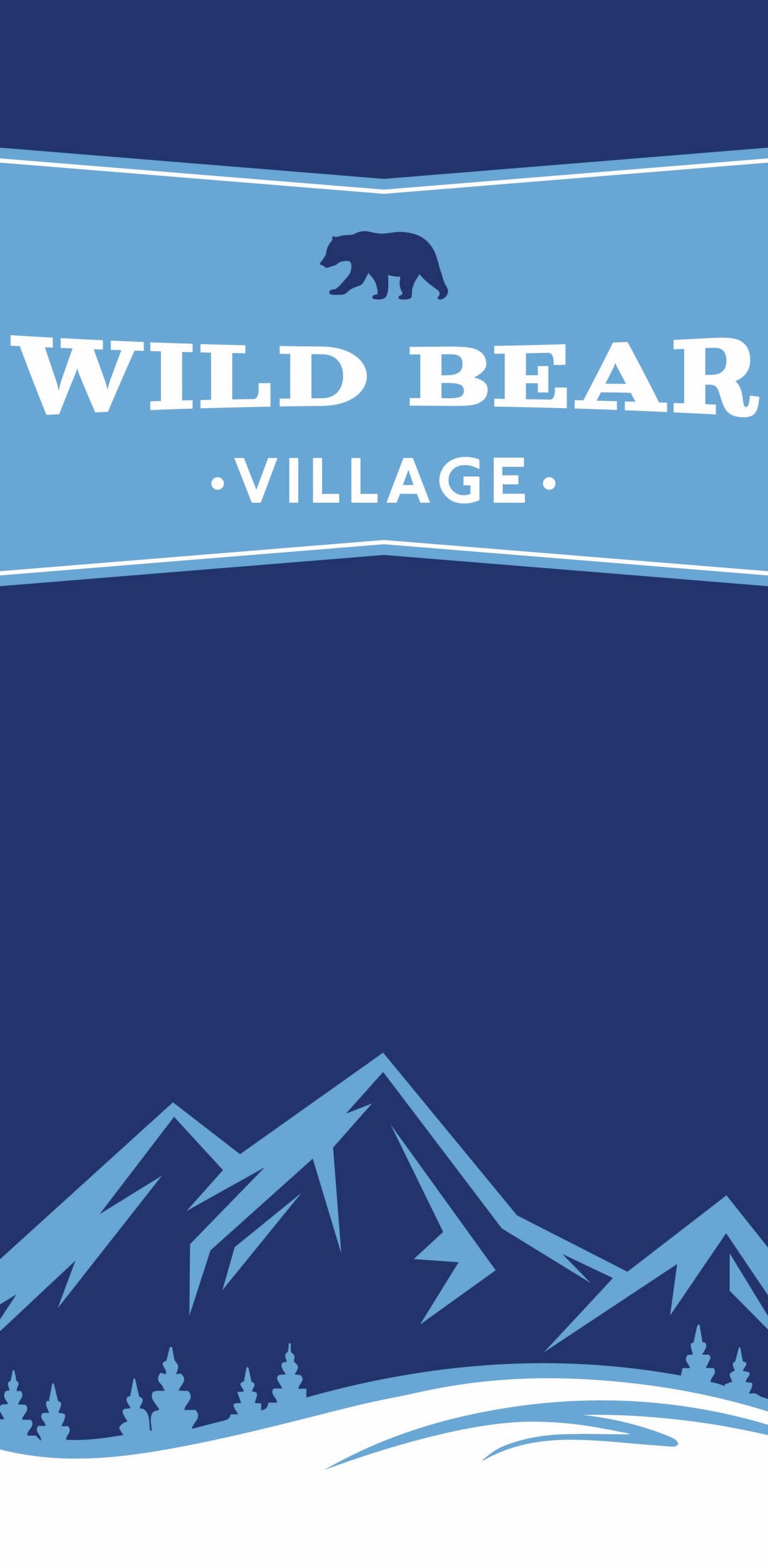 Wild Bear Village Mountain Single Vinyl Banner