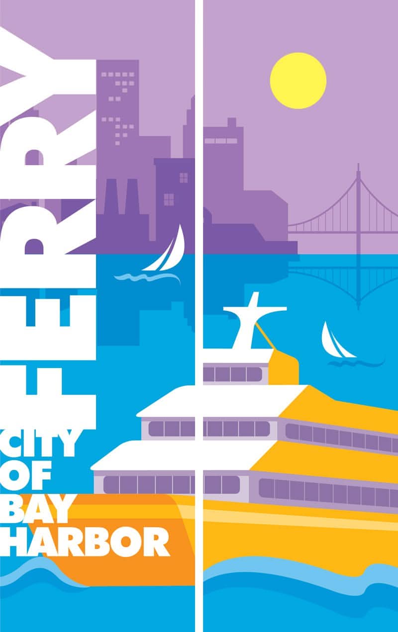 Dekra-Lite 30" x 60" Harbor Ferry Double Banner Set