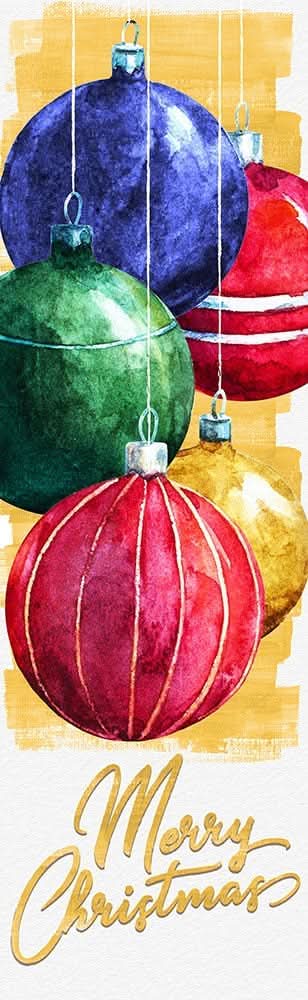 Dekra-Lite 30" x 60" Merry Baubles Single Vinyl Banner