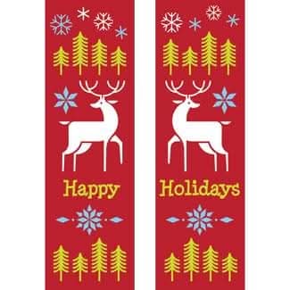 Dekra-Lite 30" x 60" Red Deer Double Vinyl Banner Set