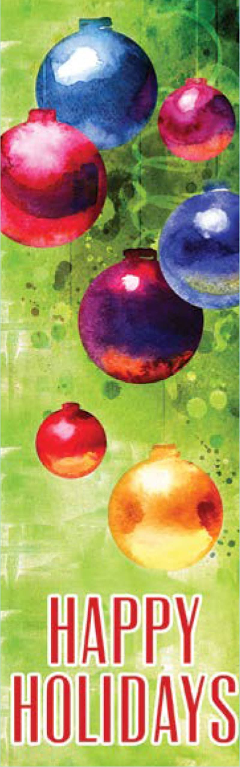 Dekra-Lite 30" X 60" Water Color Ornaments Single Vinyl Banner