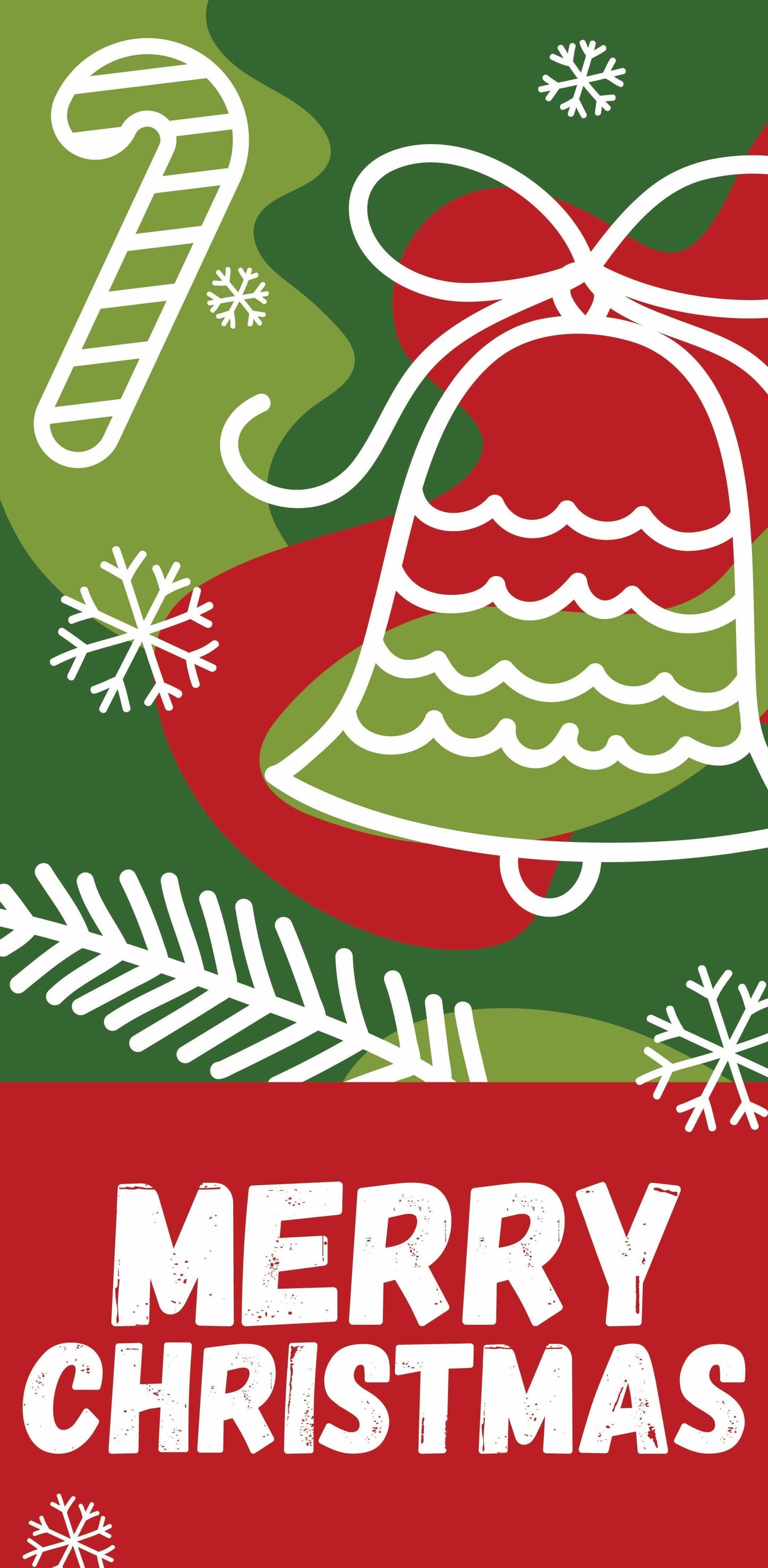 Abstract Christmas Single Vinyl Banner