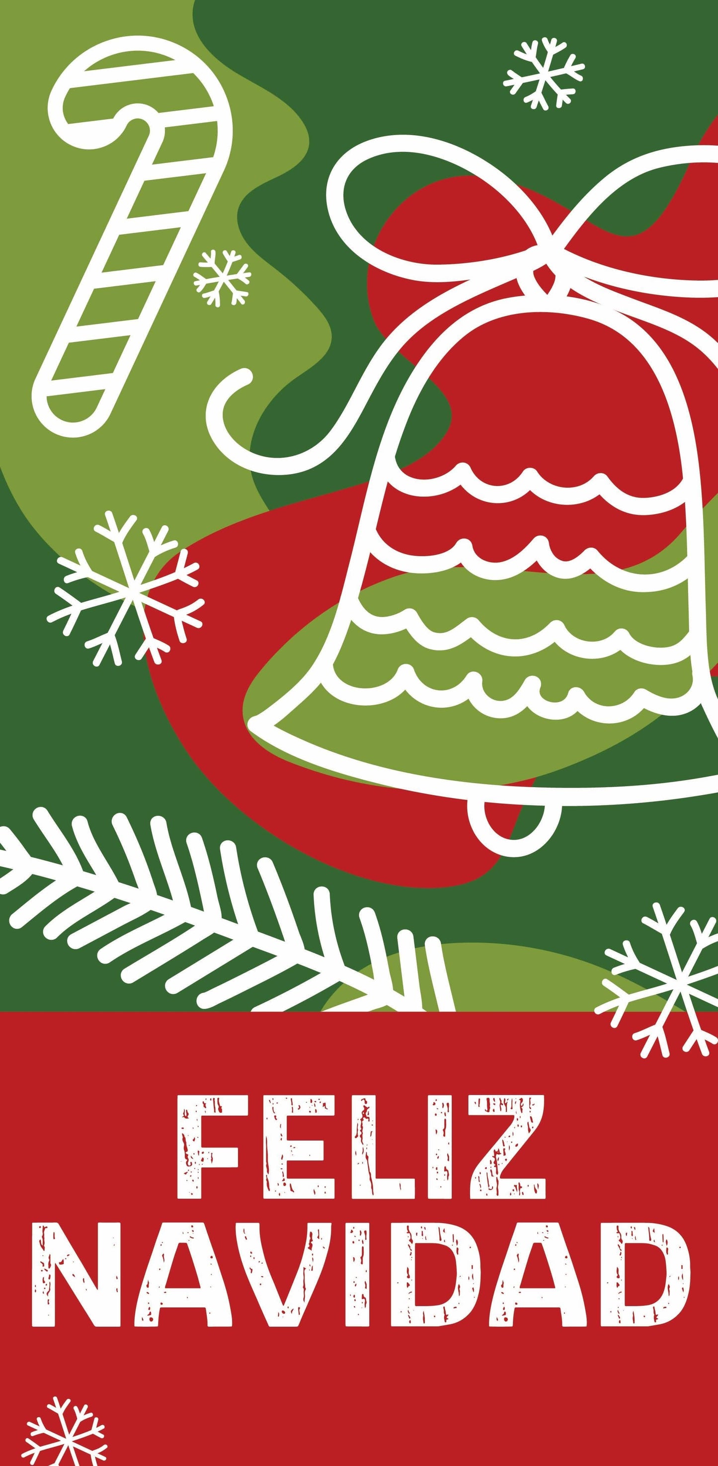 Abstract Christmas Single Vinyl Banner