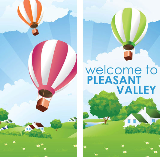 Ballooning Double Vinyl Banner Set