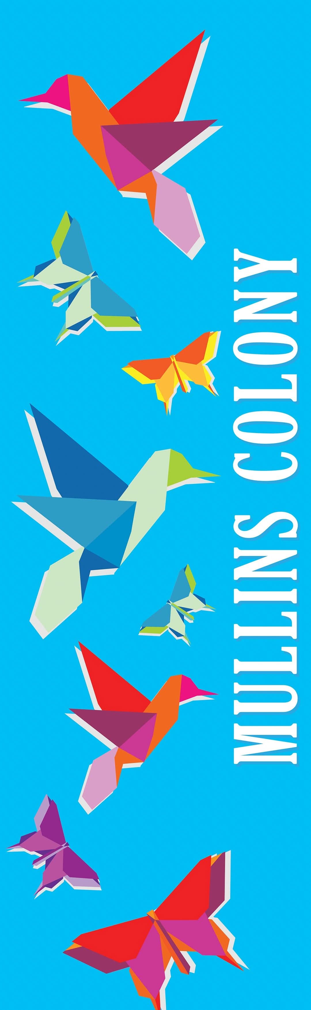 Birds and Butterflies Single Vinyl Banner