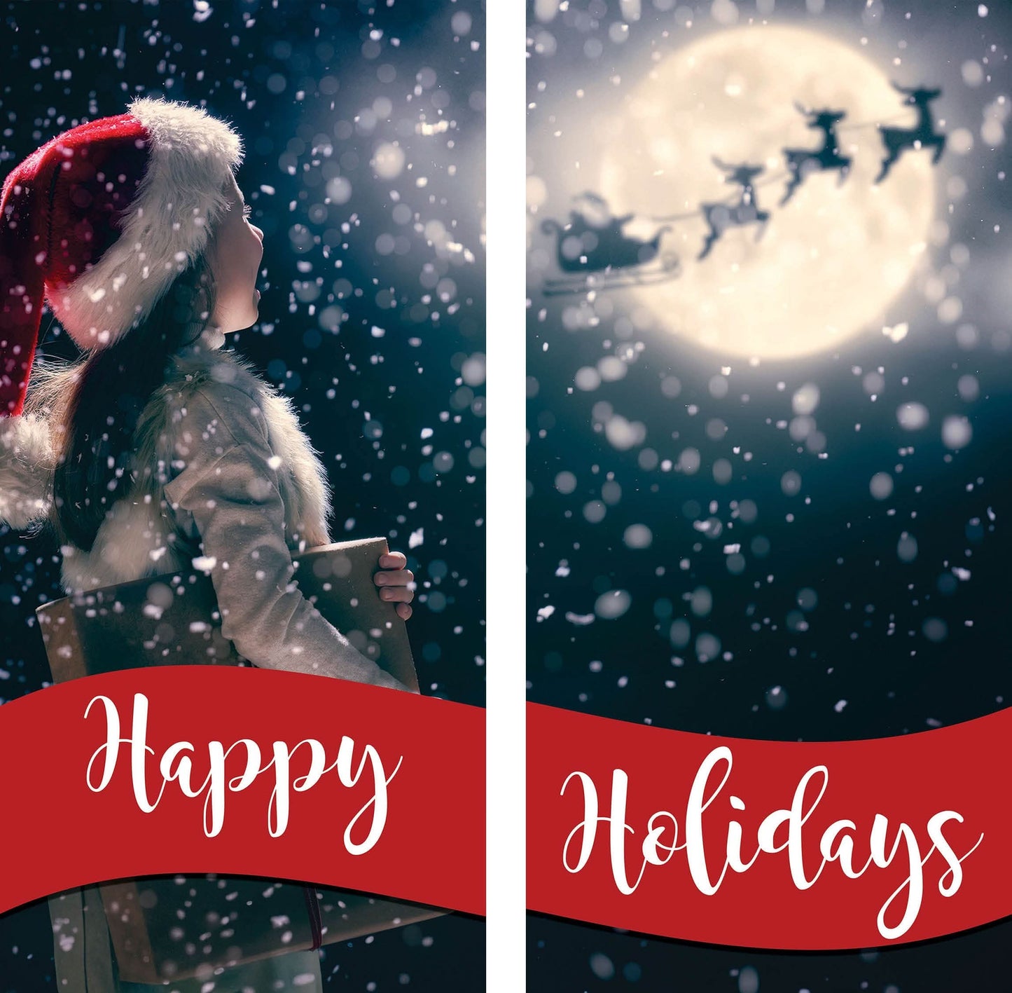 Christmas Wishes Double Vinyl Banner Set