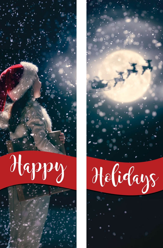 Christmas Wishes Double Vinyl Banner Set