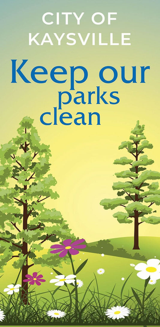 Clean Parks Single Vinyl Banner