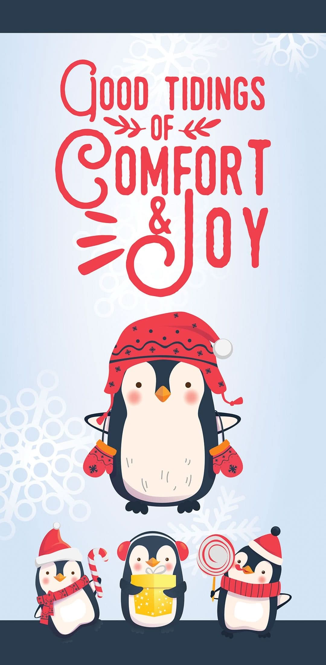 Comfort and Joy Single Vinyl Banner