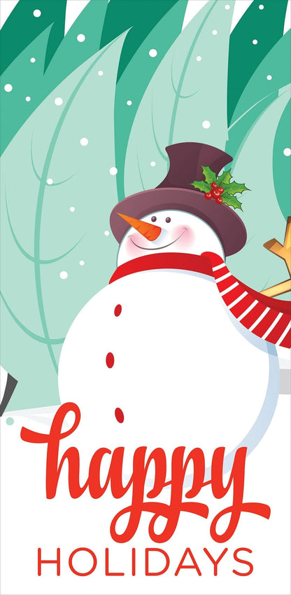 Evergreen Snowman Single Vinyl Banner