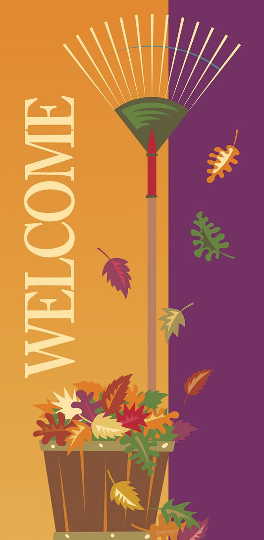 Falling Leaves Single Vinyl Banner