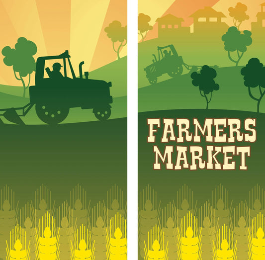 Farmers Market Double Vinyl Banner Set