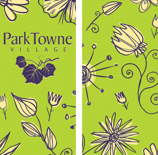 Flower Doodles Double Vinyl Banner Set