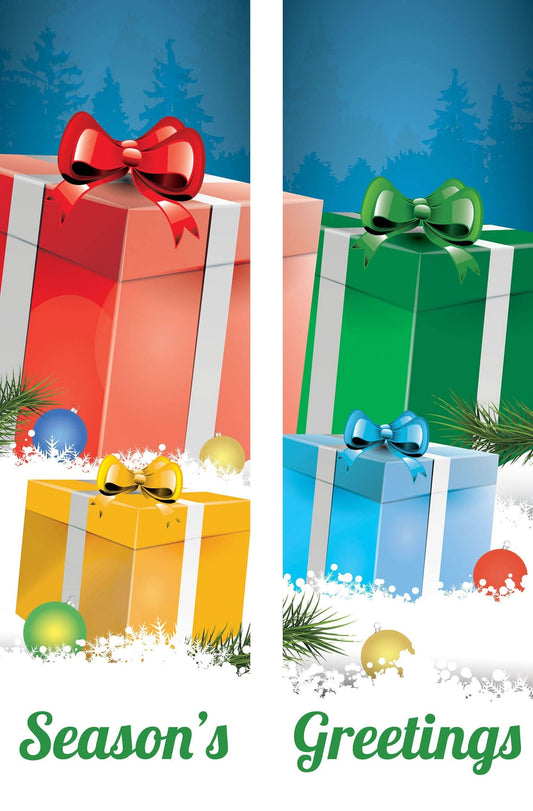 Gifts in Snow Double Vinyl Banner Set
