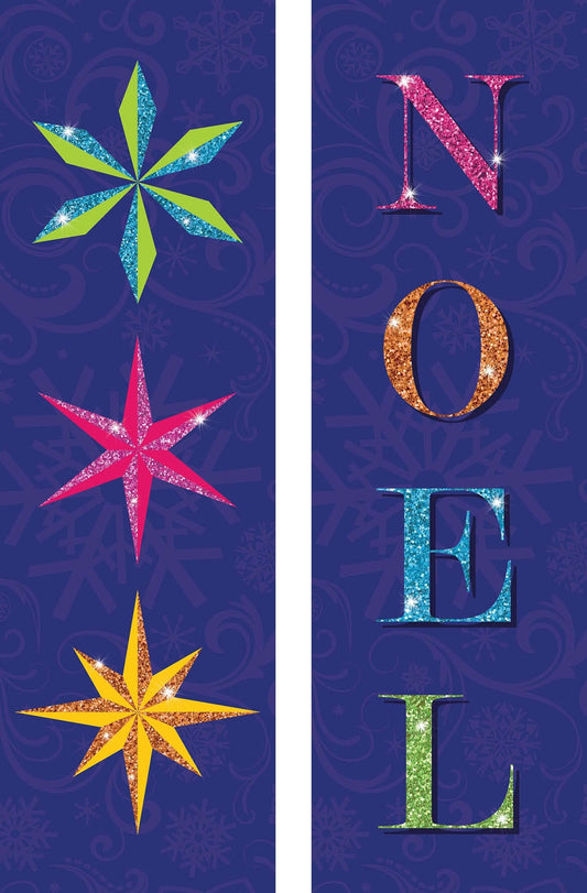 Glittered Noel Double Vinyl Banner Set