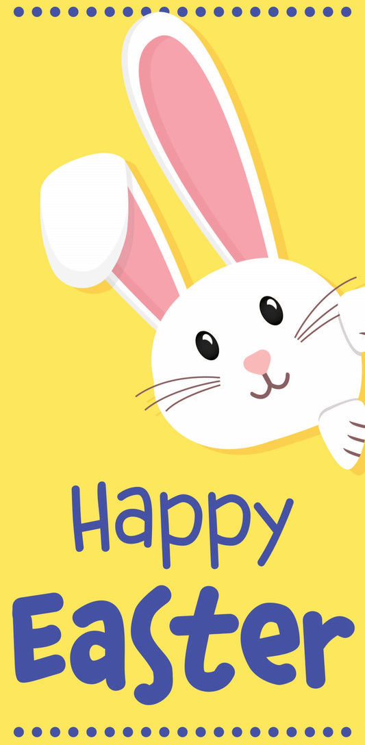 Happy Easter Bunny Single Vinyl Banner