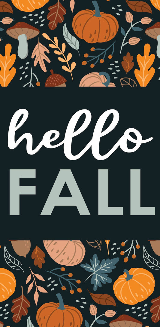 Hello Fall Single Vinyl Banner