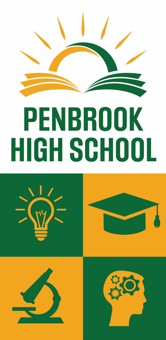 High School Education Single Vinyl Banner