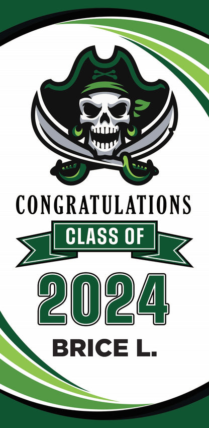 High School Graduation Circular Single Vinyl Banner