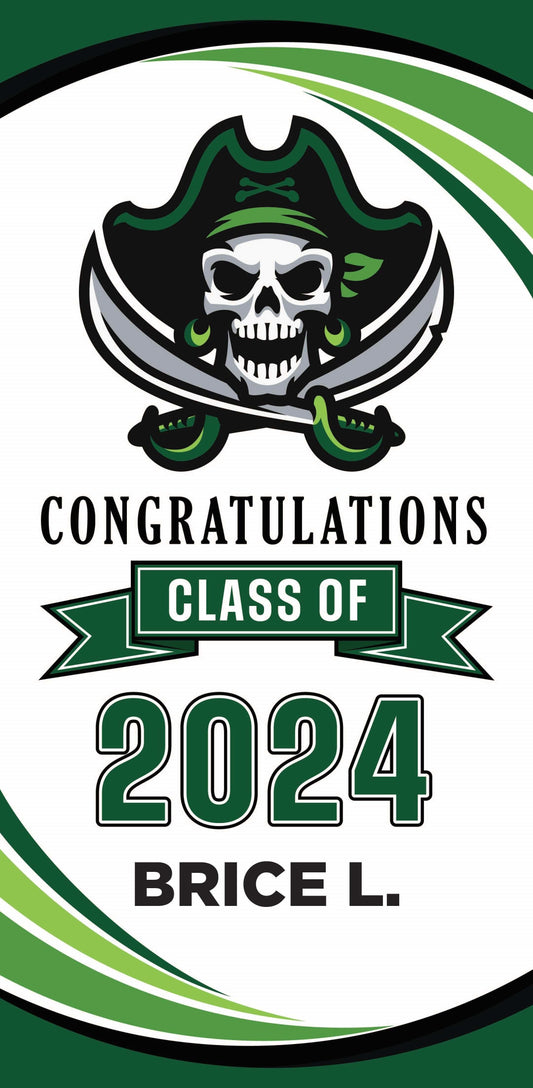 High School Graduation Circular Single Vinyl Banner